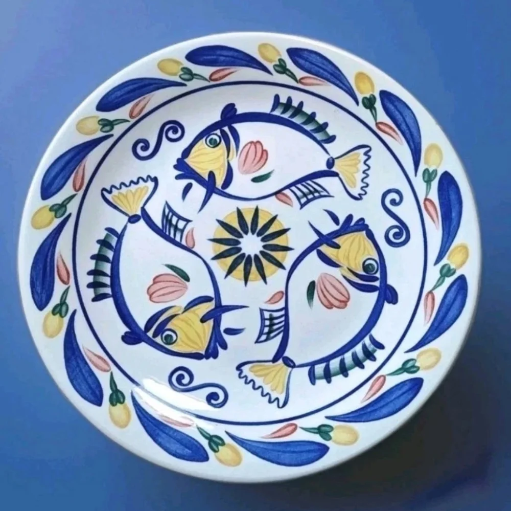 Johnson Brothers Aquabatic Fish Dinner Plate Susan Kennedy Design Vtg 90s 10.5